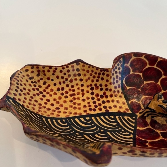 African Bowl with Zebra Drinking - Picture 6 of 10